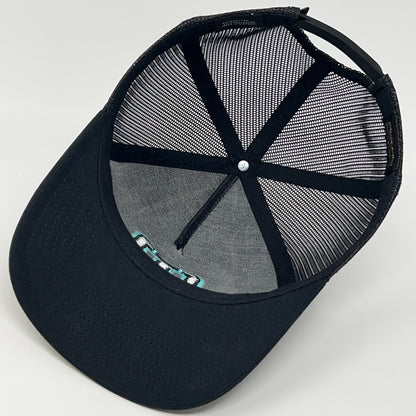 TravisMathew Big Bend Pineapple Trucker Hat Snapback Black Golf Baseball Cap