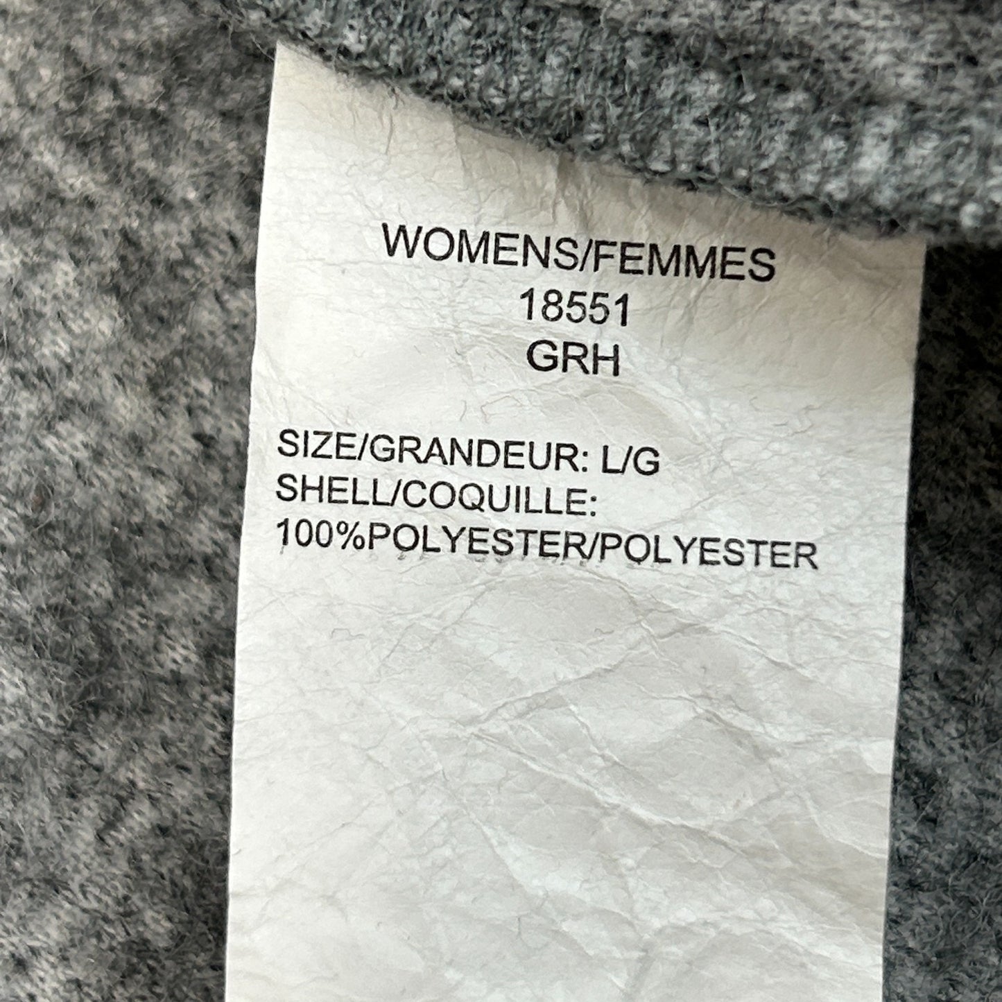 Woolrich Womens Siskiyou Fleece Vest Curly Fuzzy Full Zip 18551 Gray L Large