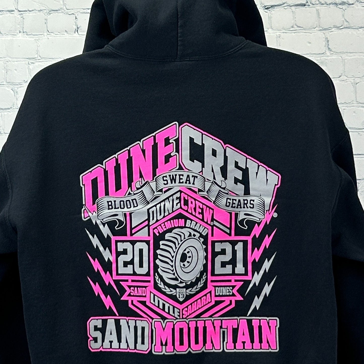 Dune Crew Little Sahara Sand Mountain Hoodie Hooded Sweatshirt Black XL X-Large