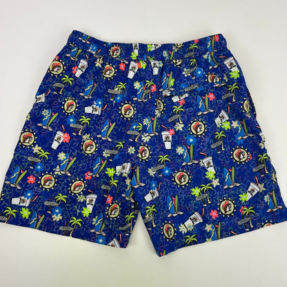 Buc-ees Swim Trunks Shorts Surfer Surfing Mesh Lined Pockets Blue M Medium