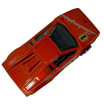 Lamborghini Countach Hot Wheels Collectible Diecast Car Orange Toy Vehicle