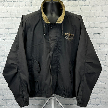 Vintage 90s Unisys The Club 99 Madrid Jacket IT Technology Tech Black XL X-Large