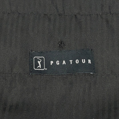 PGA Tour Plaid Golf Shorts Mens 36 Gray Teal Check Pattern Polyester Golfer