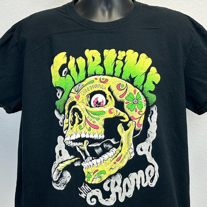 Sublime with Rome 2013 Tour T Shirt Mens X-Large Anaheim Concert Skull Tee Black