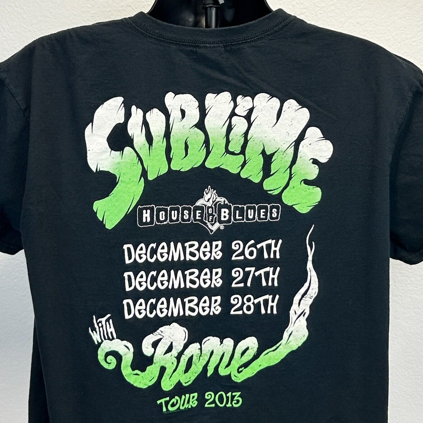 Sublime with Rome 2013 Tour T Shirt Mens X-Large Anaheim Concert Skull Tee Black