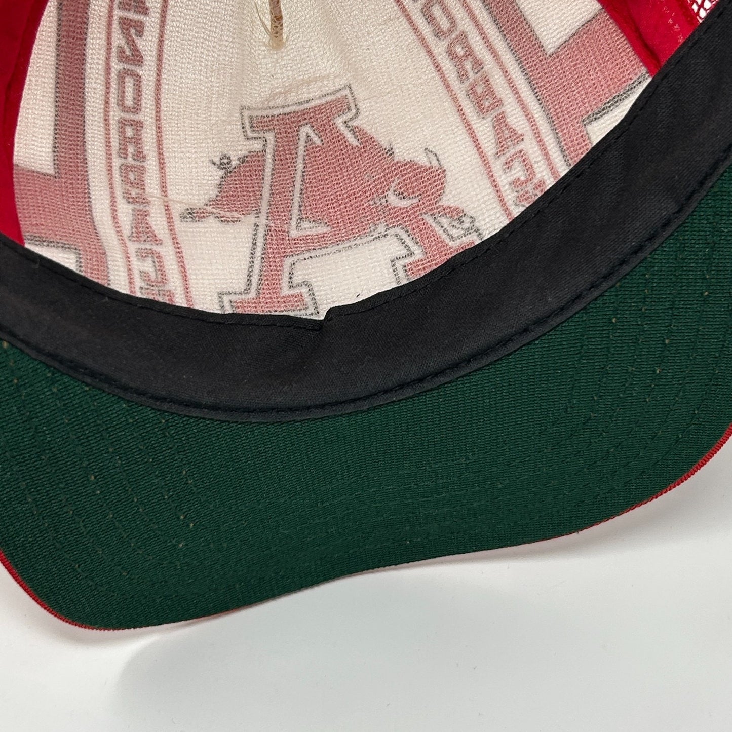 Vintage 80s Arkansas Razorbacks Trucker Hat Baseball Cap Red Hogs Mesh Snapback