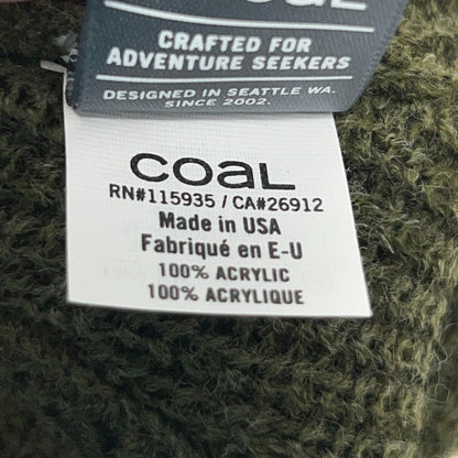 Coal Headwear The Stanley Beanie Winter Hat Toque Flip Cuffed Green Made In USA
