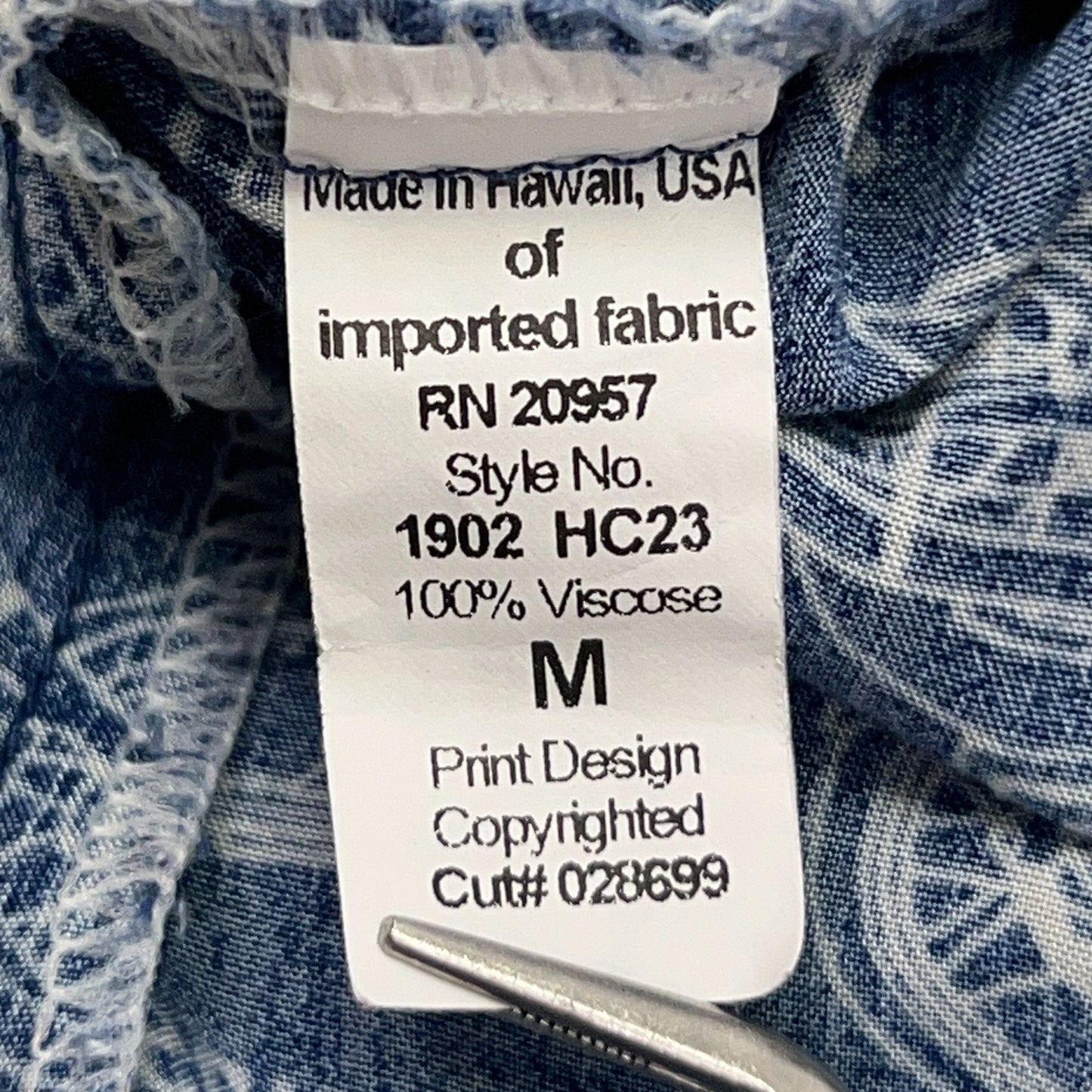 Harley Davidson Motorcycles Button Front Hawaiian Camp Shirt M Medium Blue Biker