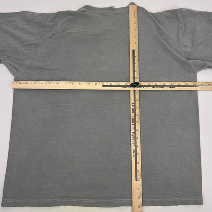 Vintage 90s Old Navy Brand T Shirt Made In USA Gray Graphic Tee Mens XL X-Large