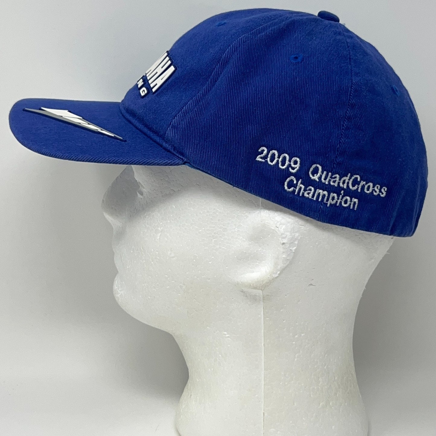 Yamaha Racing 2009 QuadCross Champion Hat Baseball Cap Blue Flex Fitted S-M