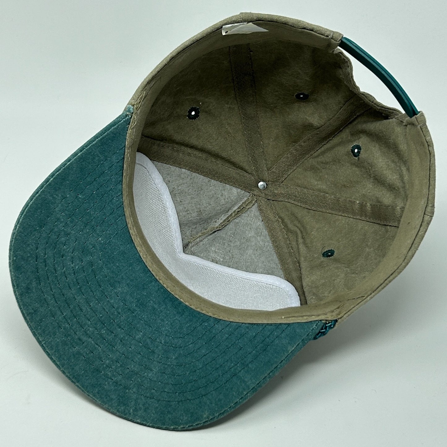 Vintage 90s Greenlee Textron Hat Baseball Cap Steel Fish Tape Snapback Beige
