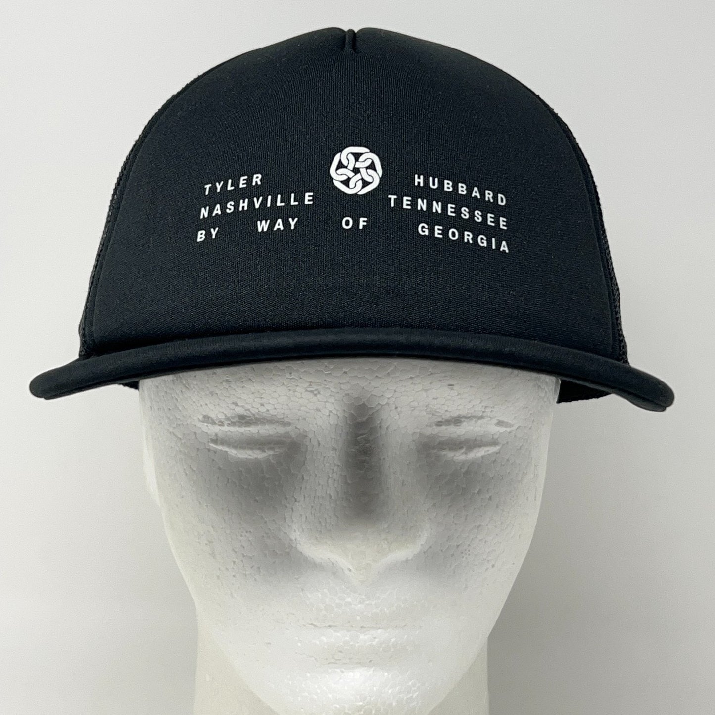 Tyler Hubbard Nashville Via Georgia Trucker Hat Baseball Cap Mesh Snapback Black