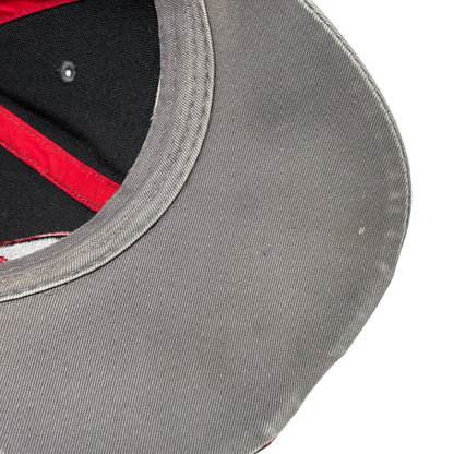 Peterbilt Flames Fire Hat Gray Carbon Fiber Look Trucking Strapback Baseball Cap
