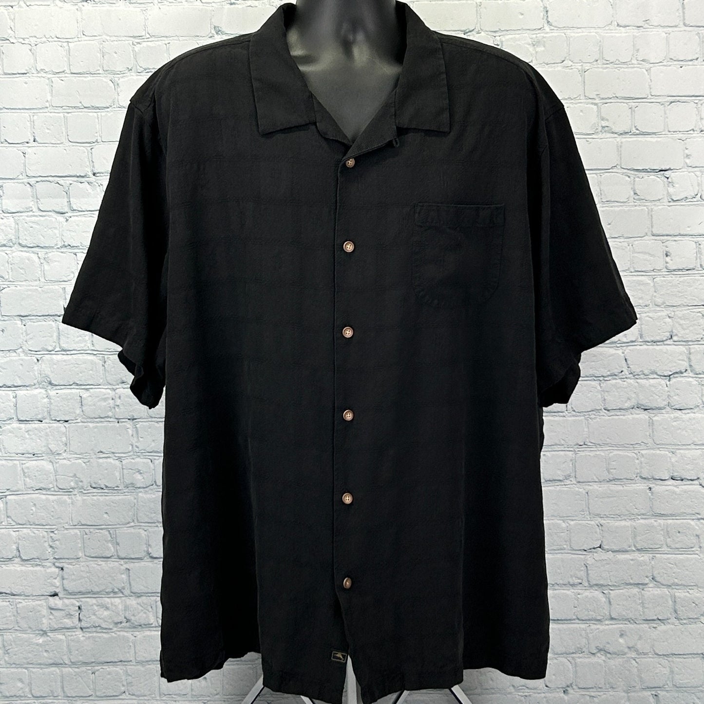 Tommy Bahama Las Vegas State of Mind Hawaiian Camp Shirt Casino Silk Black 3XLB