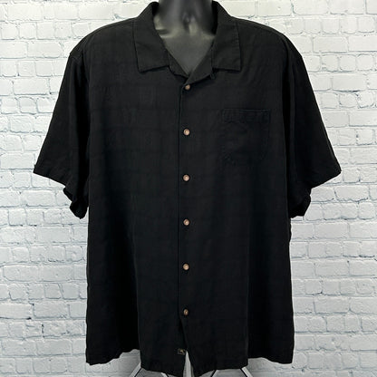Tommy Bahama Las Vegas State of Mind Hawaiian Camp Shirt Casino Silk Black 3XLB