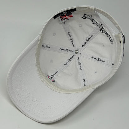 Psycho Bunny Dad Hat Baseball Cap Unstructured 6 Panel Strapback White