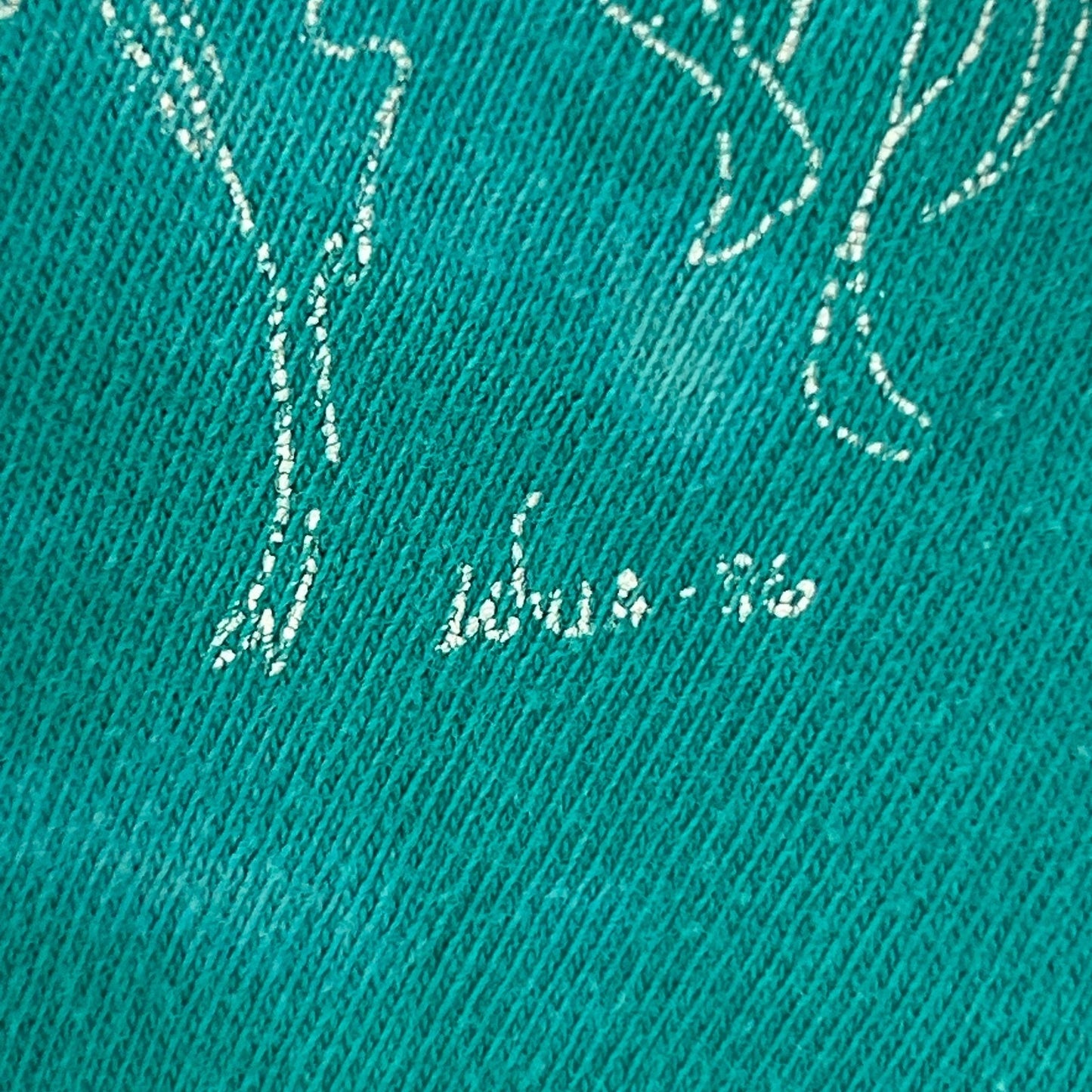 Vintage 80s Horse Equestrian T Shirt Dressage Made In USA Tie Dye Green S Small