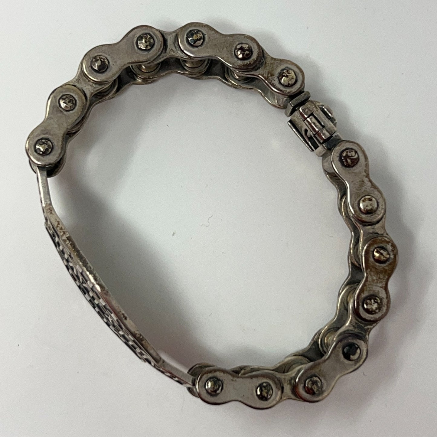 Vintage Harley Davidson Biker Chain Link Bracelet 925 Silver 114g Motorcycles