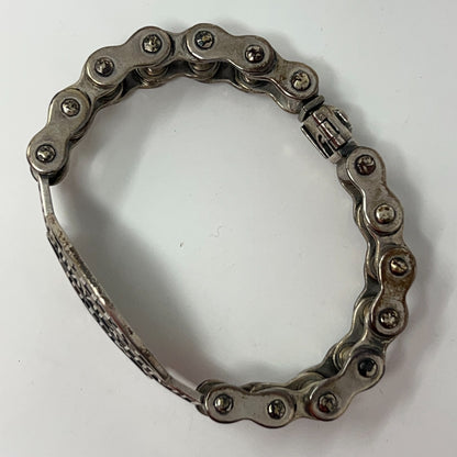 Vintage Harley Davidson Biker Chain Link Bracelet 925 Silver 114g Motorcycles
