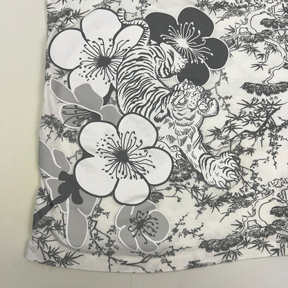 Original Gravity Tokyo T Shirt Japan Bengal Tiger Cherry Blossoms White M Medium