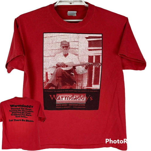 Warmdaddys Philadelphia Vintage 90s T Shirt Live Music Blues Jazz Reggae Large