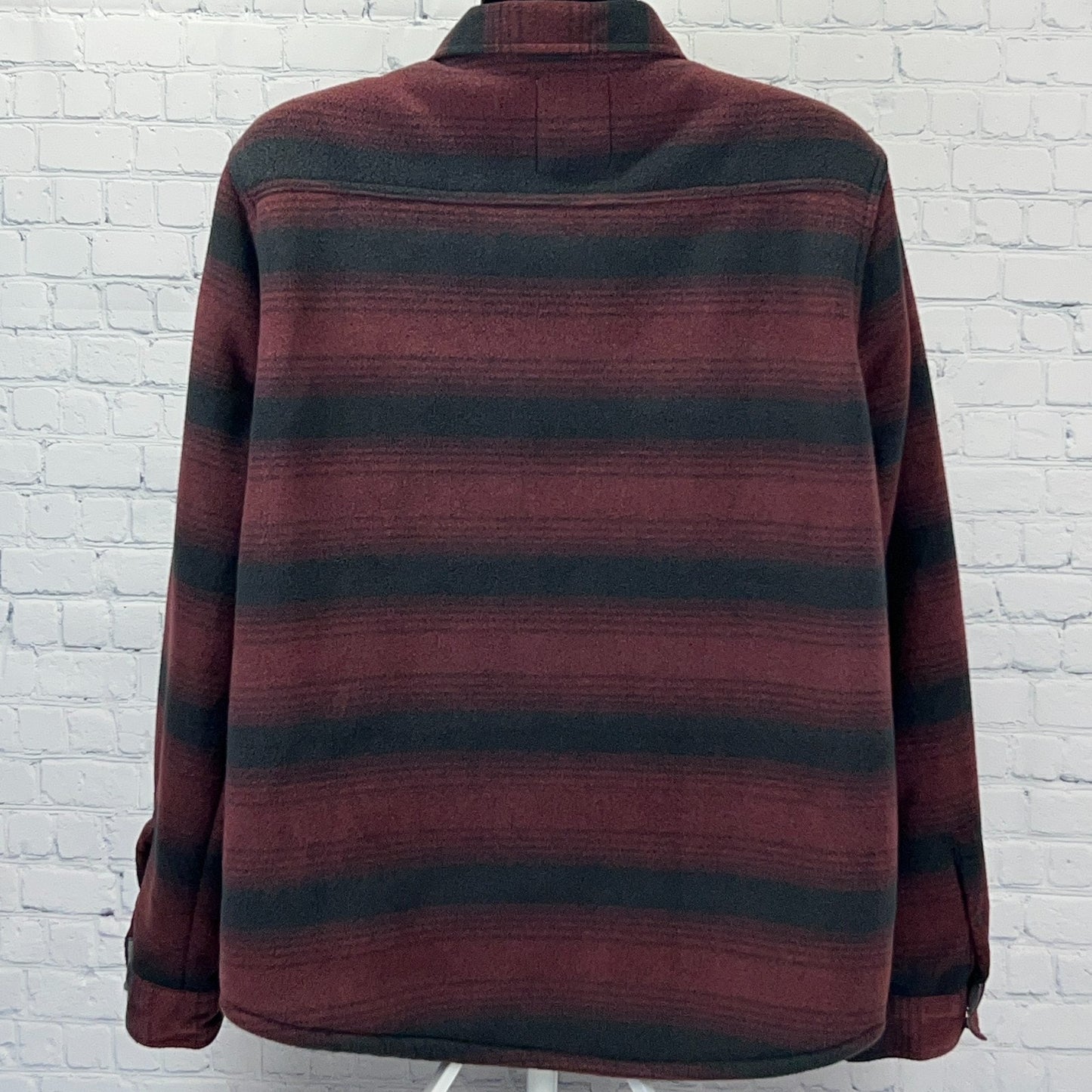 Voyager Plush Fleece Sherpa Lined Flannel Jacket Shirt XL X-Large Plaid Red