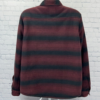 Voyager Plush Fleece Sherpa Lined Flannel Jacket Shirt XL X-Large Plaid Red