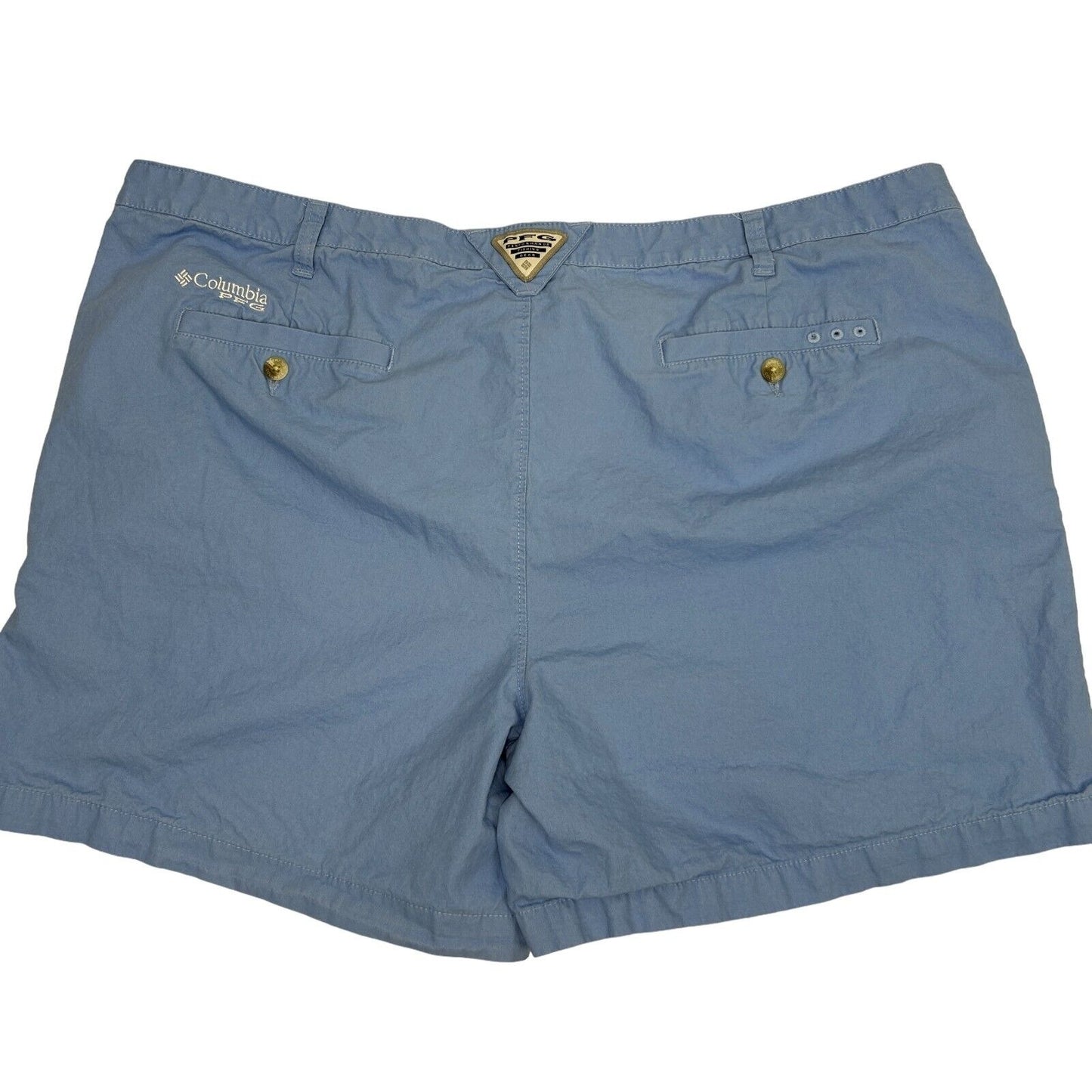 Pantalones cortos Columbia PFG Bonehead II talla 45 para pesca con bolsillos para hombre, color azul