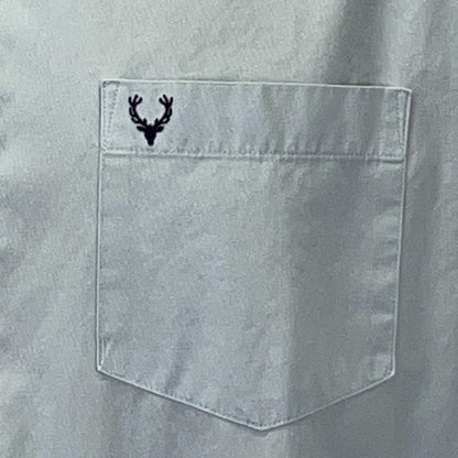 Allen Solly Blue Button Up Shirt Size 42 L Large Long Sleeve Pocket Stag Logo