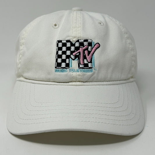 MTV Music Television Dad Hat Baseball Cap 80s Retro 2017 Snapback 6 Panel White