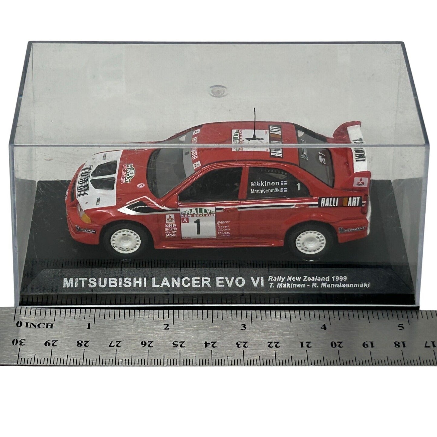 Mitsubishi Lancer EVO VI 1999 New Zealand Rally Diecast Race Car 1/43 Altaya Red