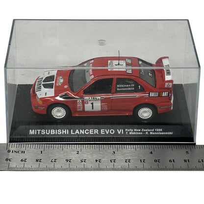 Mitsubishi Lancer EVO VI 1999 New Zealand Rally Diecast Race Car 1/43 Altaya Red