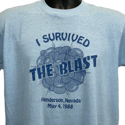 Camiseta vintage PEPCON Blast mediana Henderson Las Vegas Explosion 80s para hombre azul