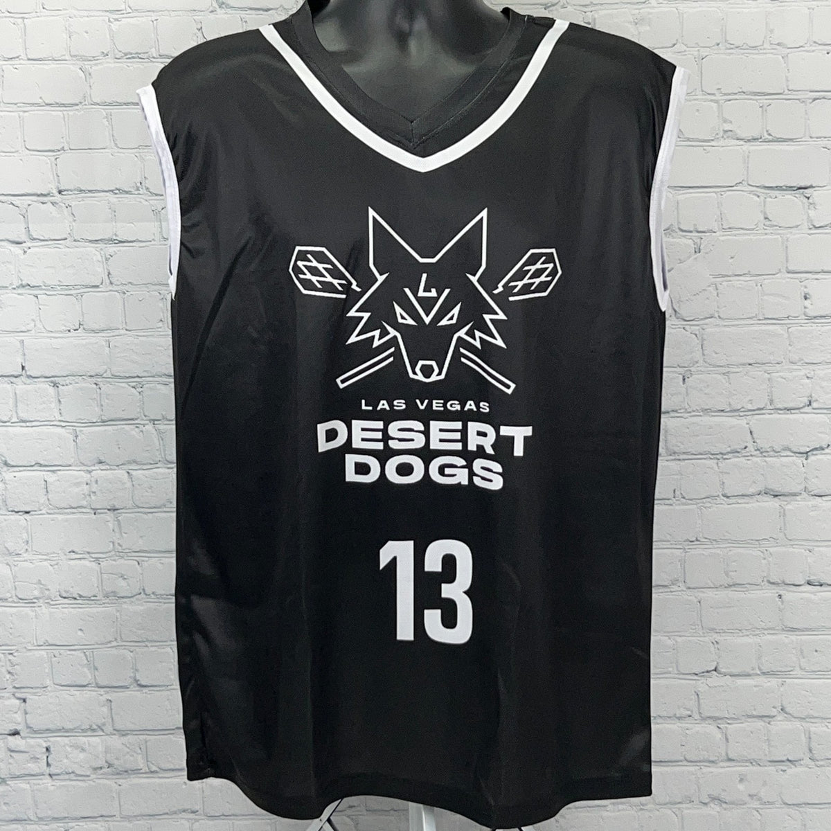 Las Vegas Desert Dogs Steve Nash Jersey L Large Lacrosse NLL Black Sleeveless