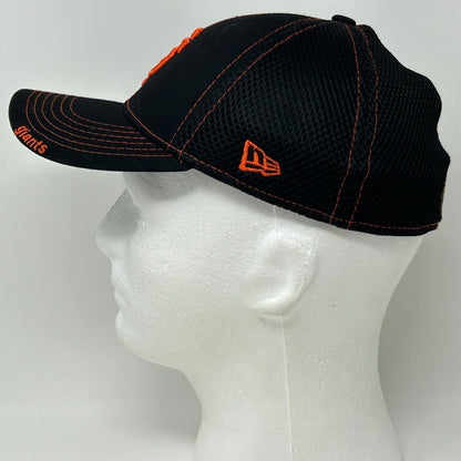 Gorra de béisbol para niños de los San Francisco Giants, New Era, negra, flexible, ajustada, para niños y jóvenes