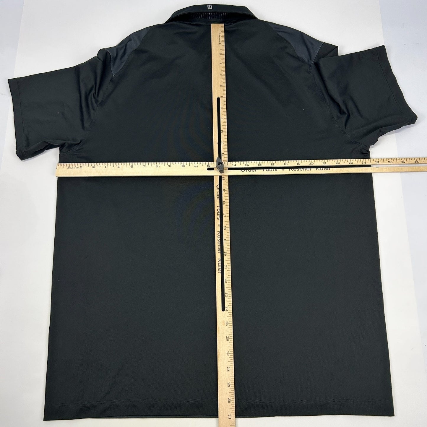 Nike Tiger Woods Collection Vapor Trail Polo Shirt Golf Dri-Fit Black XL X-Large