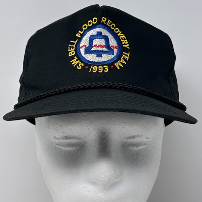 Vintage 90s Southwestern Bell Hat Baseball Cap Telephone Company Snapback Black