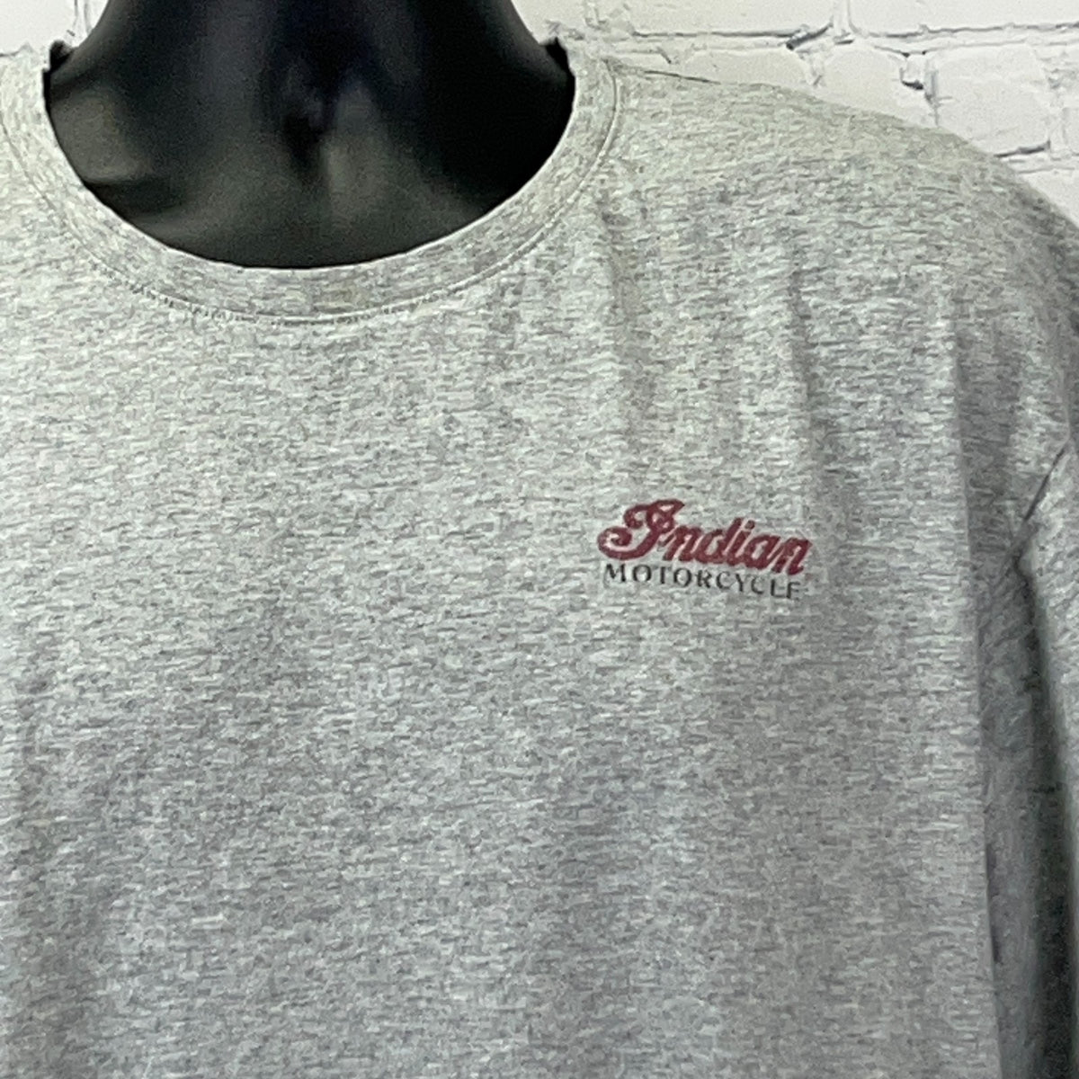 Indian Motorcycle 1910 Script Logo T Shirt XL X-Large Gray Biker Graphic Tee