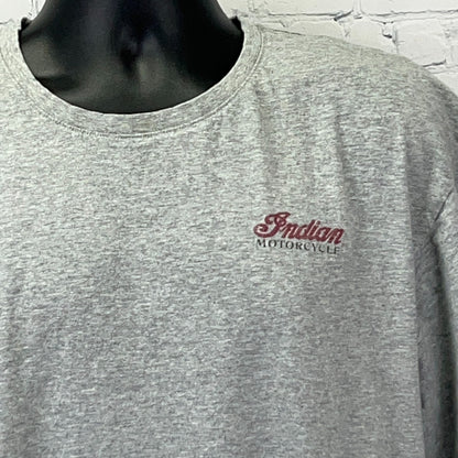 Indian Motorcycle 1910 Script Logo T Shirt XL X-Large Gray Biker Graphic Tee