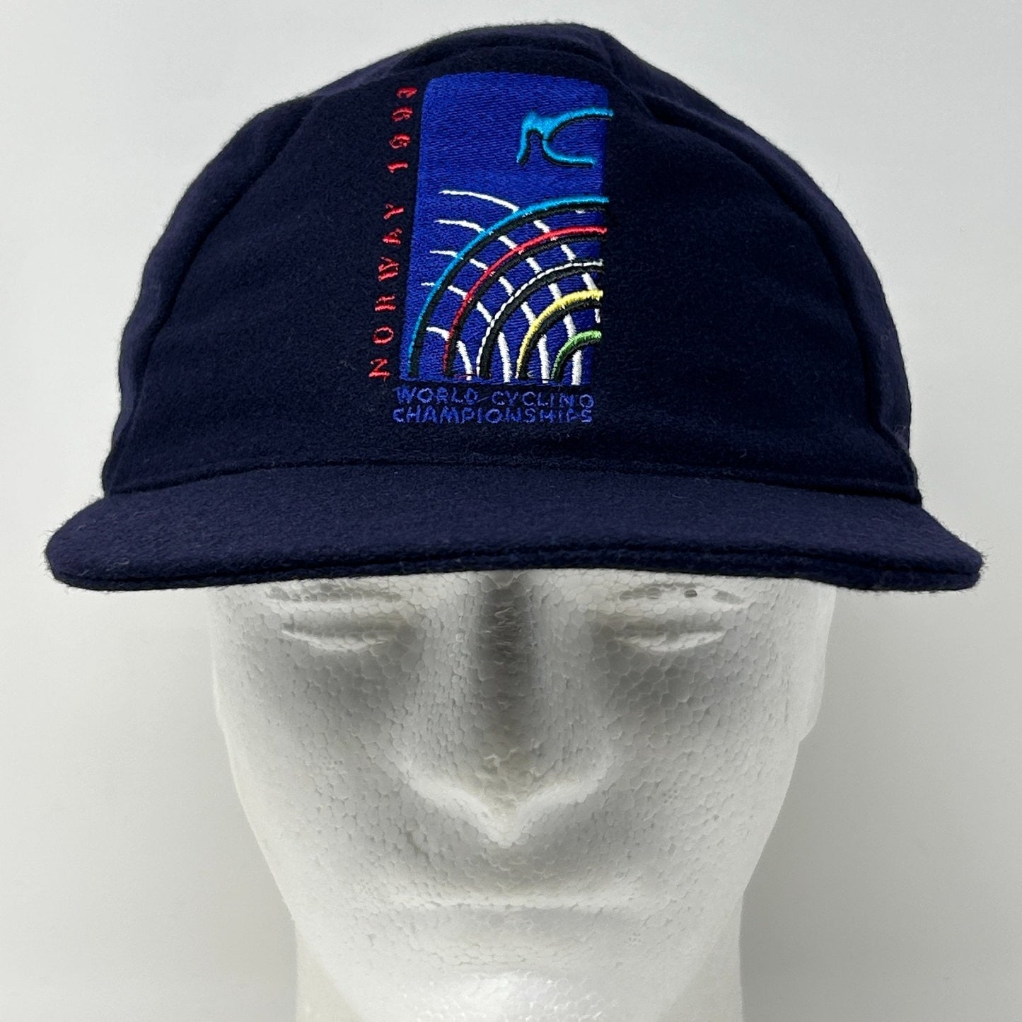 Vintage 1993 World Cycling Championships Hat Cap Blue Norway Cycler Strapback