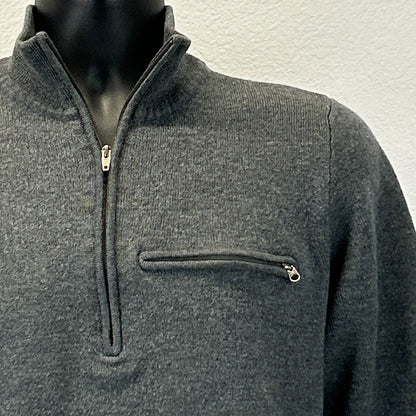 Patagonia Merino Wool 1/4 Quarter Zip Sweater Long Sleeve 51465 Gray S Small