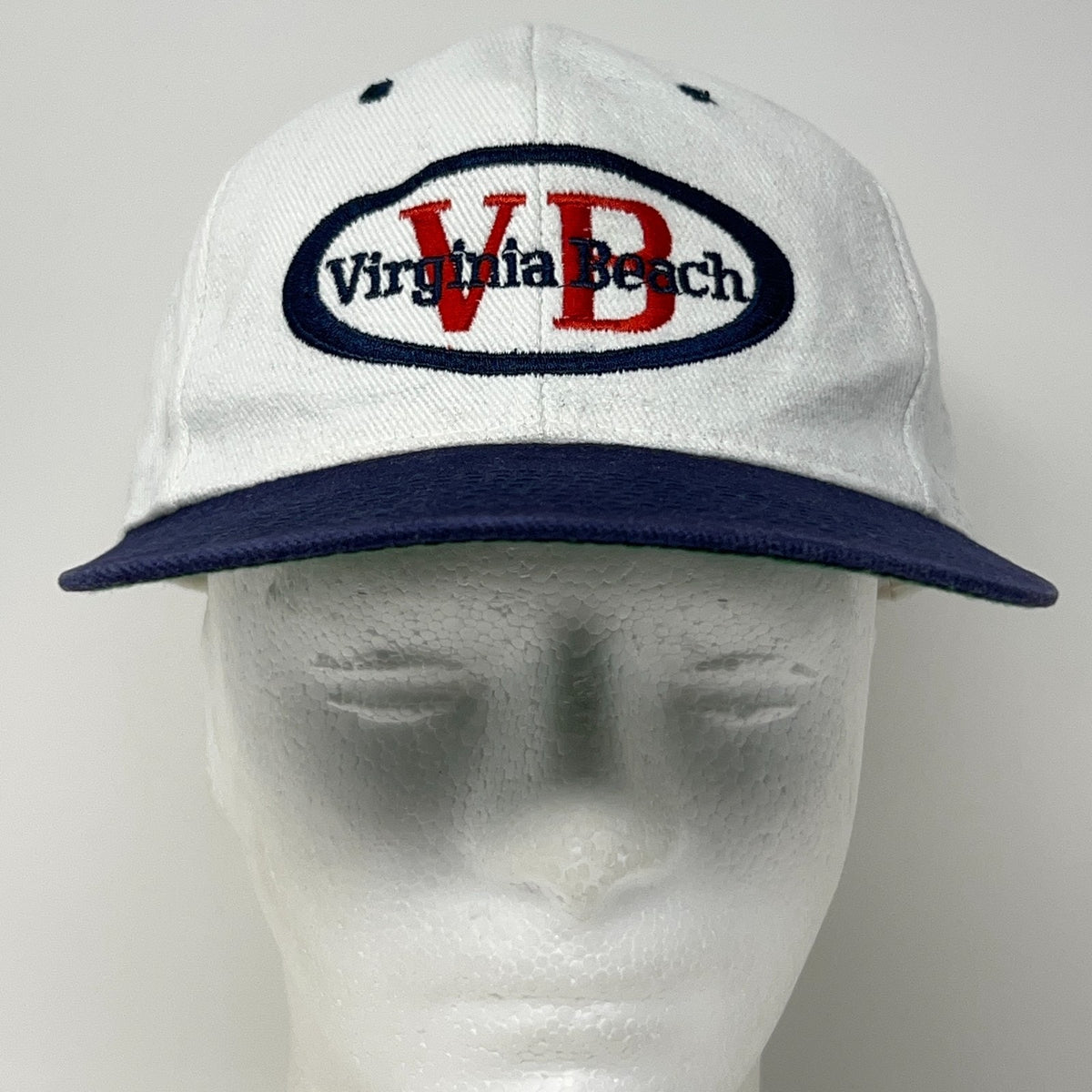 Virginia Beach Hat Baseball Cap White Navy Snapback Embroidered Tourist Travel