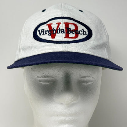 Virginia Beach Hat Baseball Cap White Navy Snapback Embroidered Tourist Travel