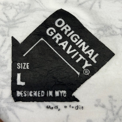 Original Gravity Tokyo T Shirt Japan Bengal Tiger Cherry Blossoms White M Medium