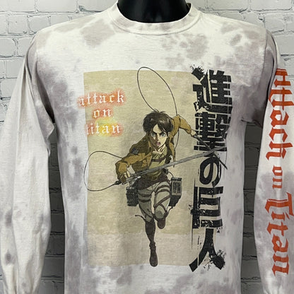 Attack on Titan T Shirt S Small Beige Anime Magna Ripple Junction Long Sleeve