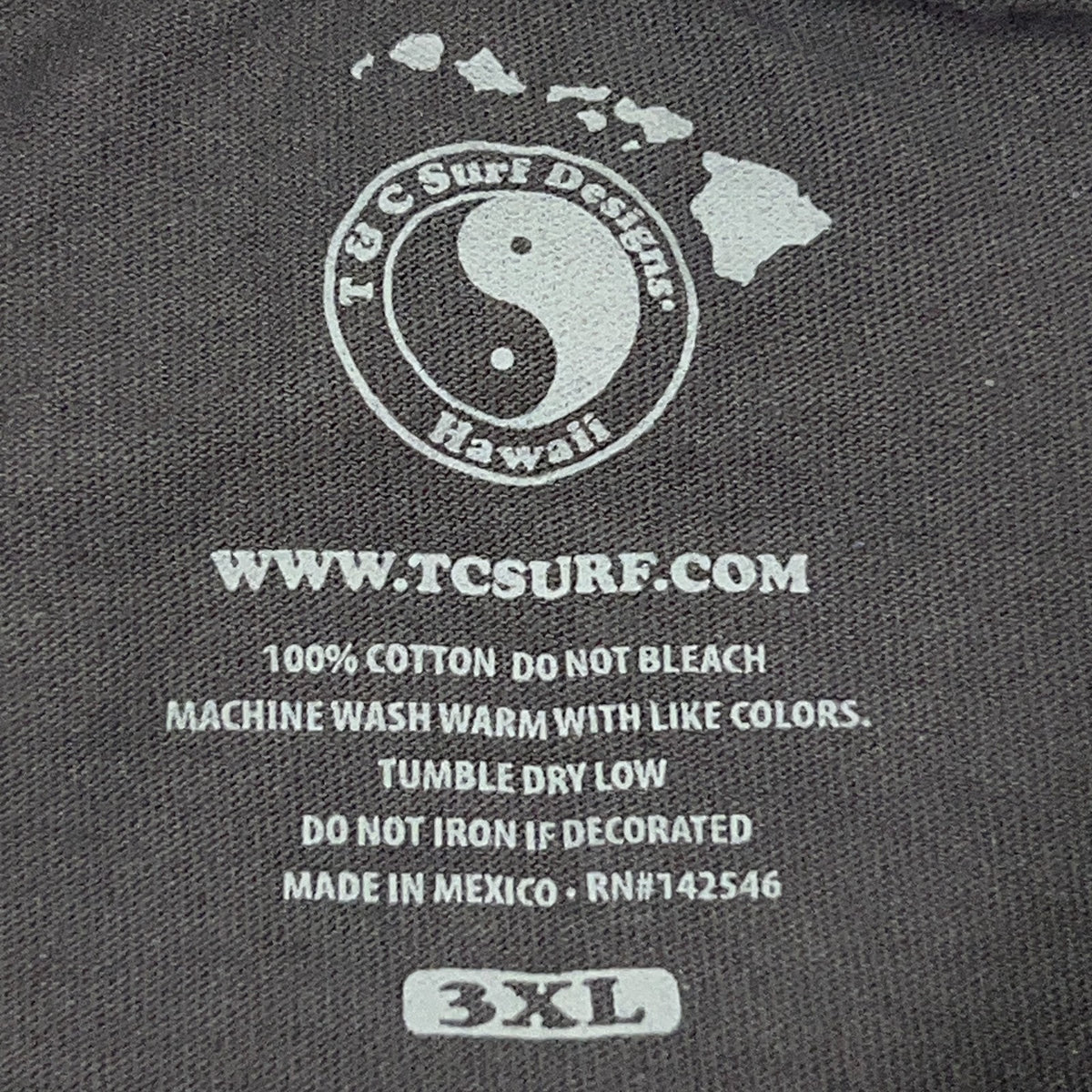 T&C Surf Designs Hawaii Stay Stoked Long Sleeve T Shirt 3XL XXXL Gray Surf Tee