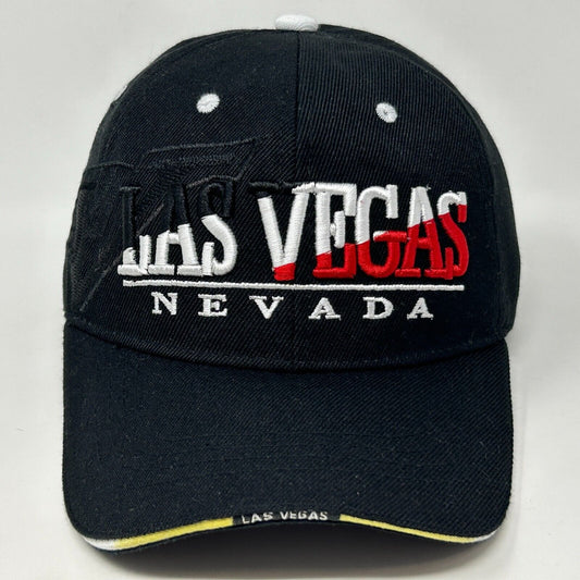 Las Vegas Nevada Hat Cap Black Casino Gambling Travel Tourist Tourism Strapback - Neon Vintage