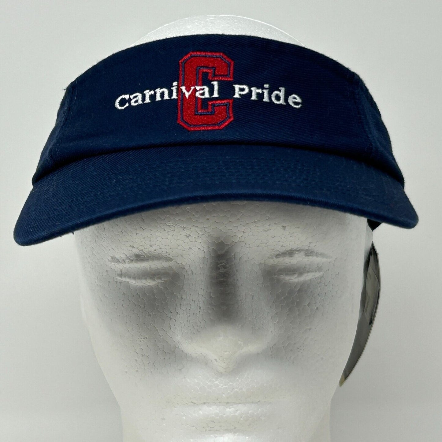 Gorra con visera Pride de Carnival Cruise Lines, la divertida gorra de viaje con correa trasera azul