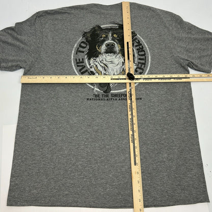 Camiseta NRA Be The Sheepdog Live To Protect, talla extra grande, para hombre, color gris