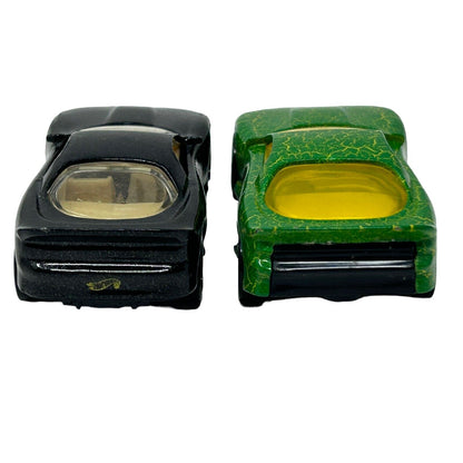 Lot of 2 1993 Chevrolet Camaro Hot Wheels Diecast Cars Green Black Vintage 90s